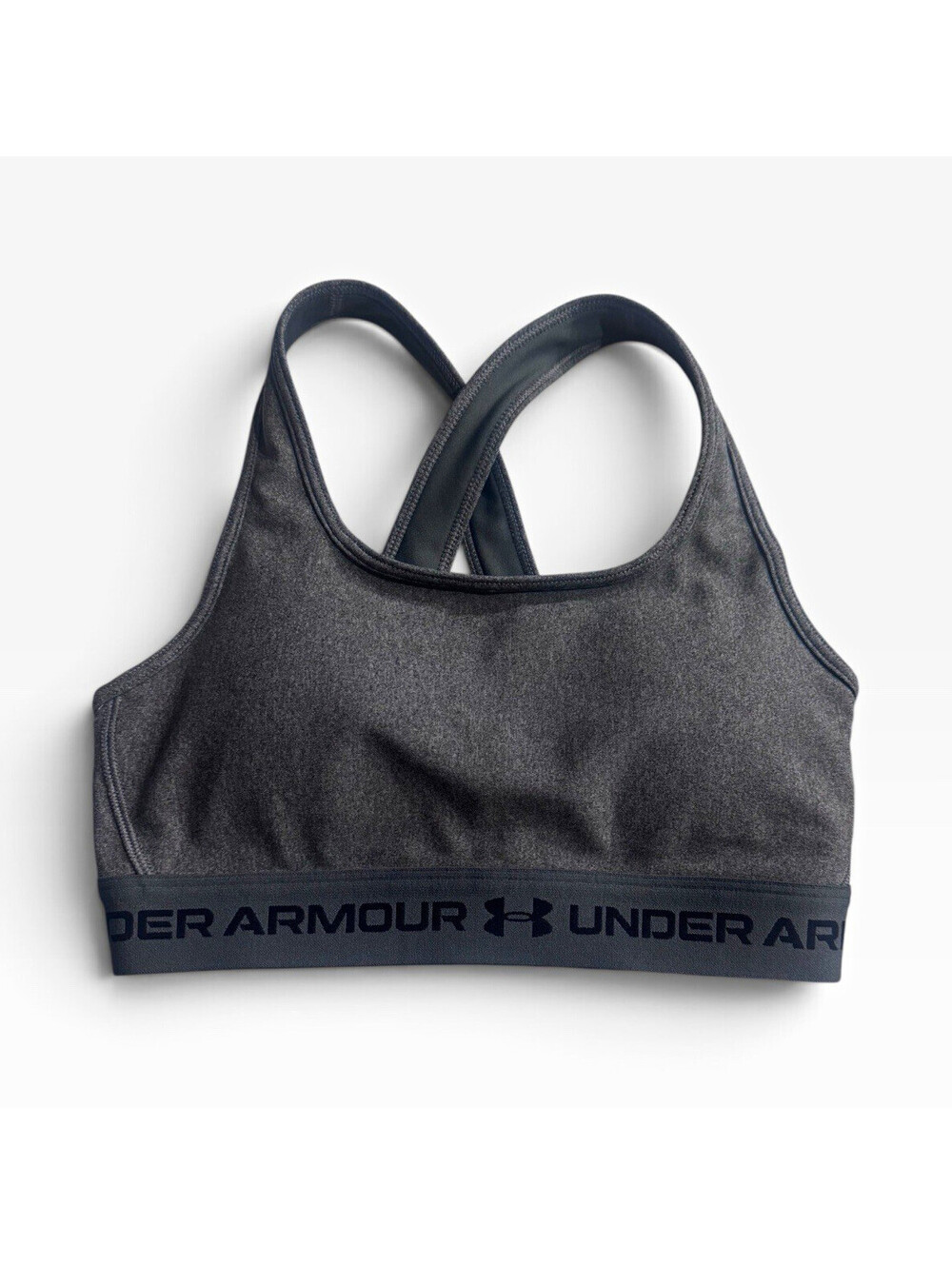 Under Armour women's Crossback Mid Heather Sports Bra medium Support size small
